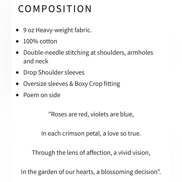 *NEW* Visionary Club "LETTER TO YOUR HEART" Boxy Oversized Tee Shirt UNISEX - Picture 16 of 16